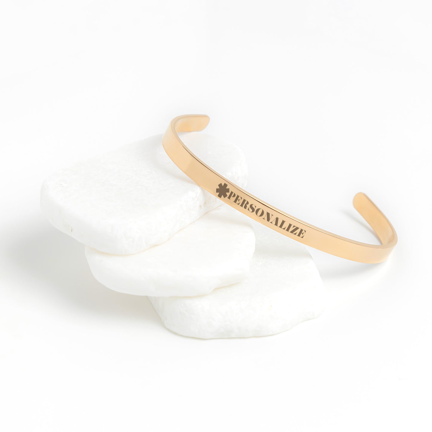Medical Alert Cuff Bracelet, CUSTOMIZE, Medical ID Bracelet, Gold, Silver, Rose Gold, Medic alert jewelry, gift