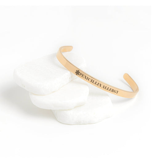 Medical alert bracelet penicillin allergy gift woman