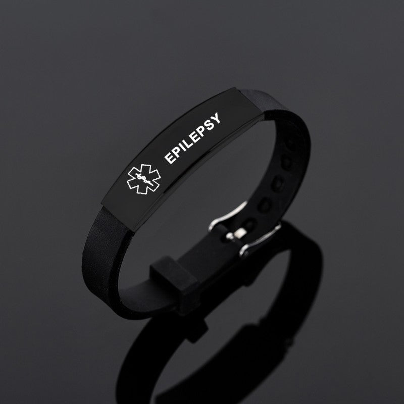 Black Stainless Steel Bracelets
Medical Alert
Epilepsy ID