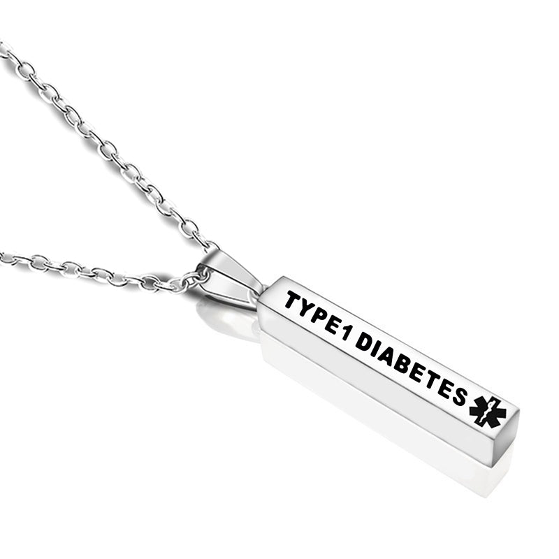 Engraved medical alert necklace 
Diabetes