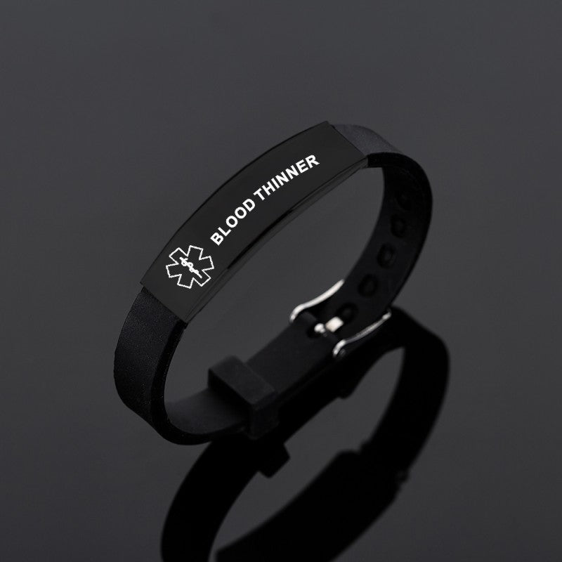 Black Stainless Steel Bracelets
Medical Alert
Blood thinner ID