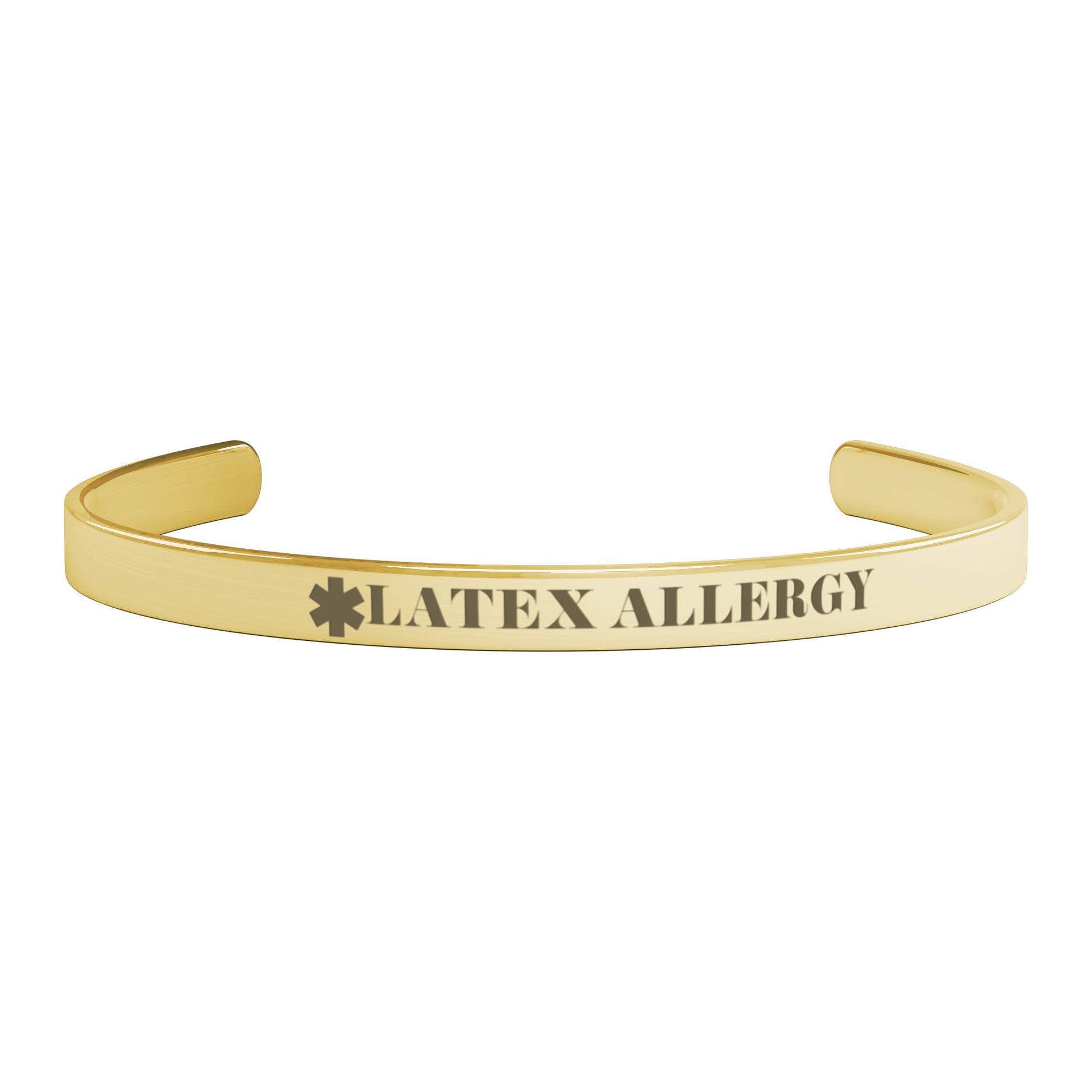 Medical Alert Cuff Bracelet, LATEX ALLERGY