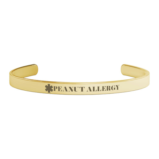 Medical Alert Cuff Bracelet | PEANUT ALLERGY | Vital Drip 7