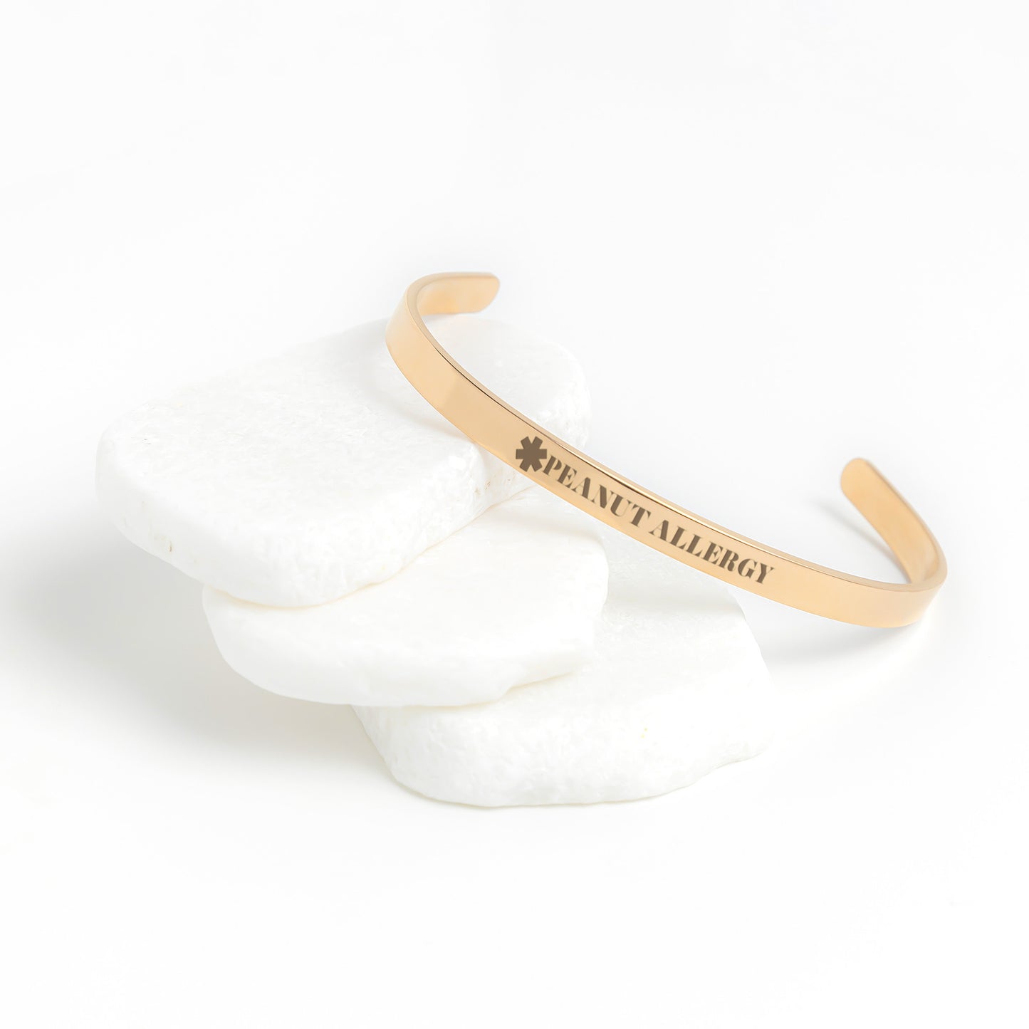 Medical Alert Cuff Bracelet | PEANUT ALLERGY | Vital Drip 7