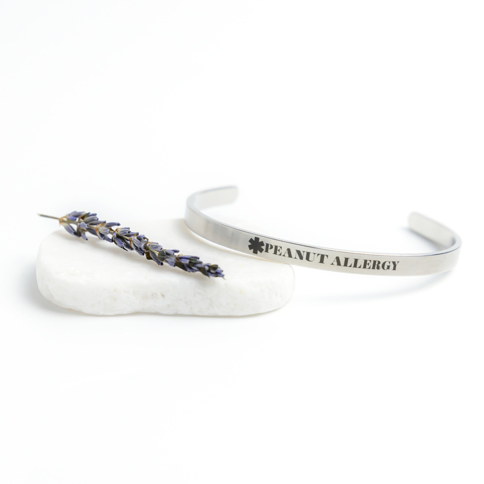Medical Alert Cuff Bracelet | PEANUT ALLERGY | Vital Drip 7
