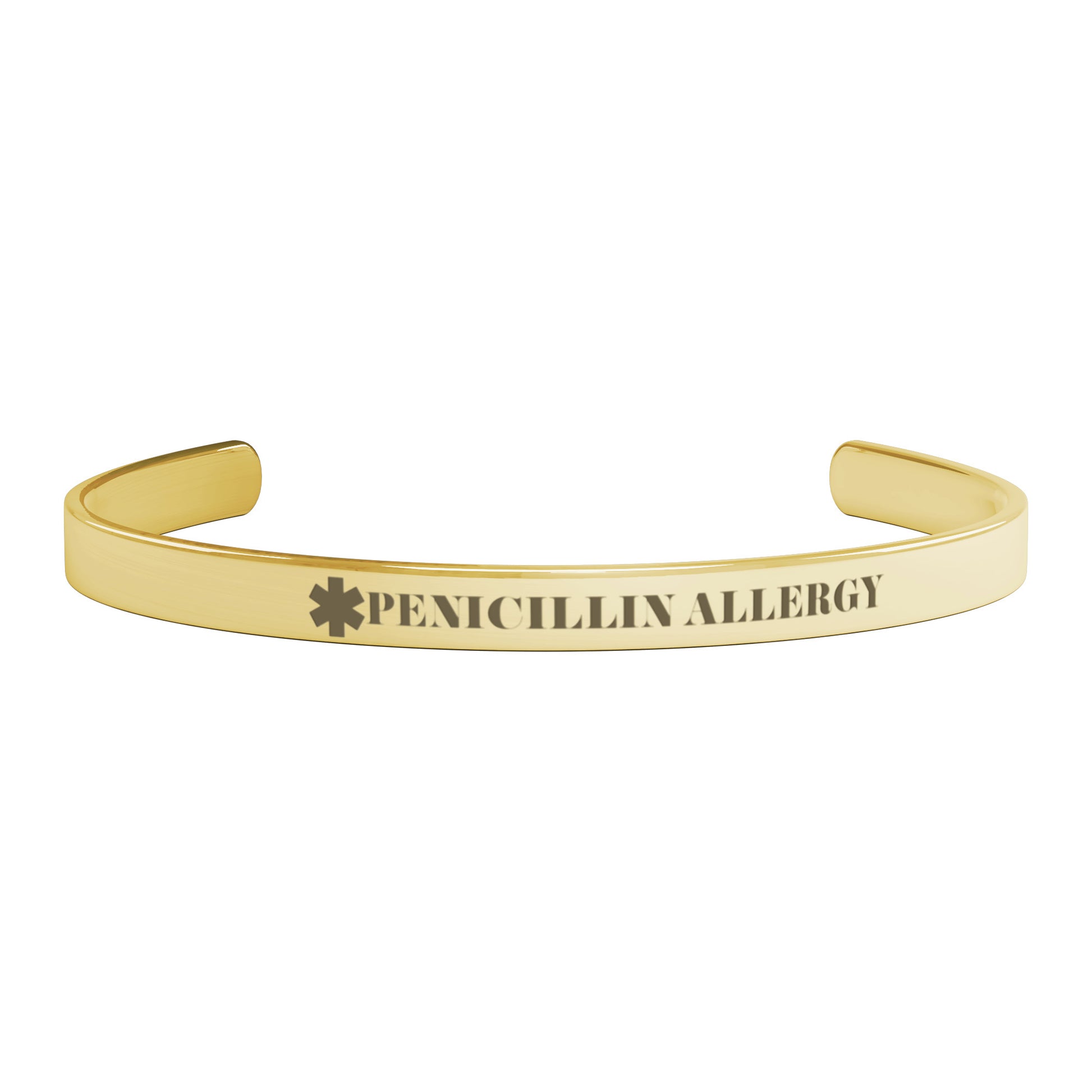 Medical Alert Cuff Bracelet, PENICILLIN ALLERGY