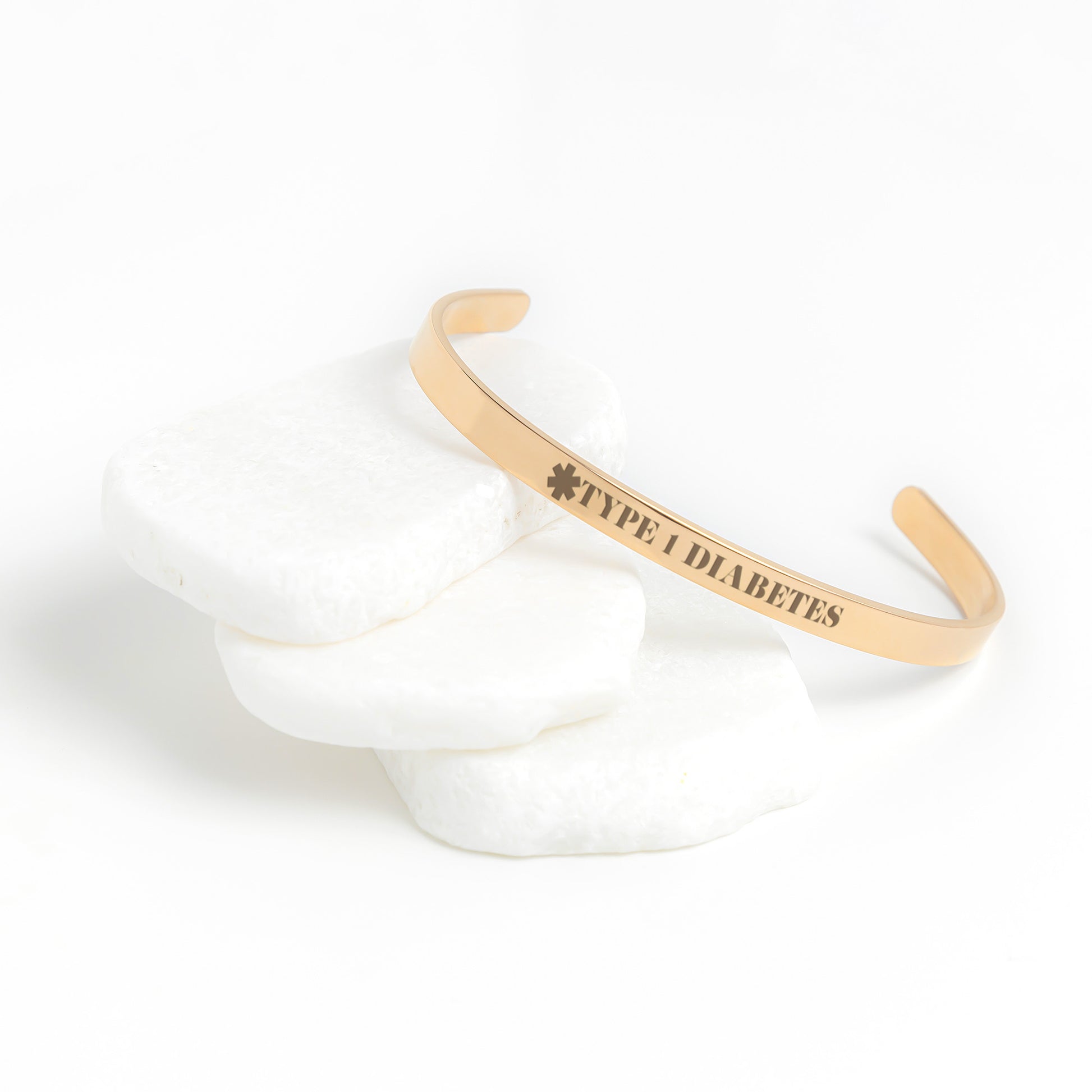 Medical Alert Cuff Bracelet | TYPE 1 DIABETES | Vital Drip 7