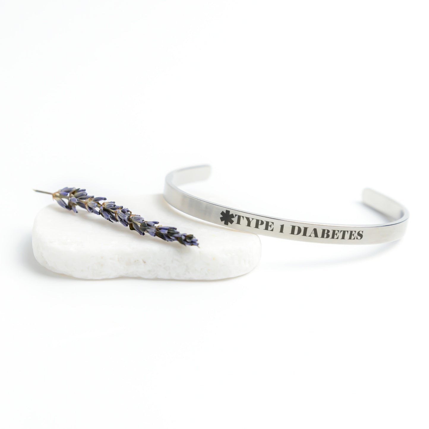 Medical Alert Cuff Bracelet | TYPE 1 DIABETES | Vital Drip 7