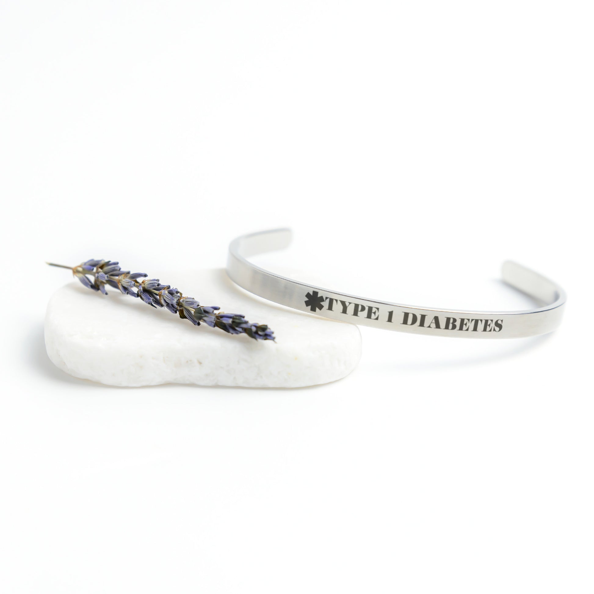 Medical Alert Cuff Bracelet | TYPE 1 DIABETES | Vital Drip 7