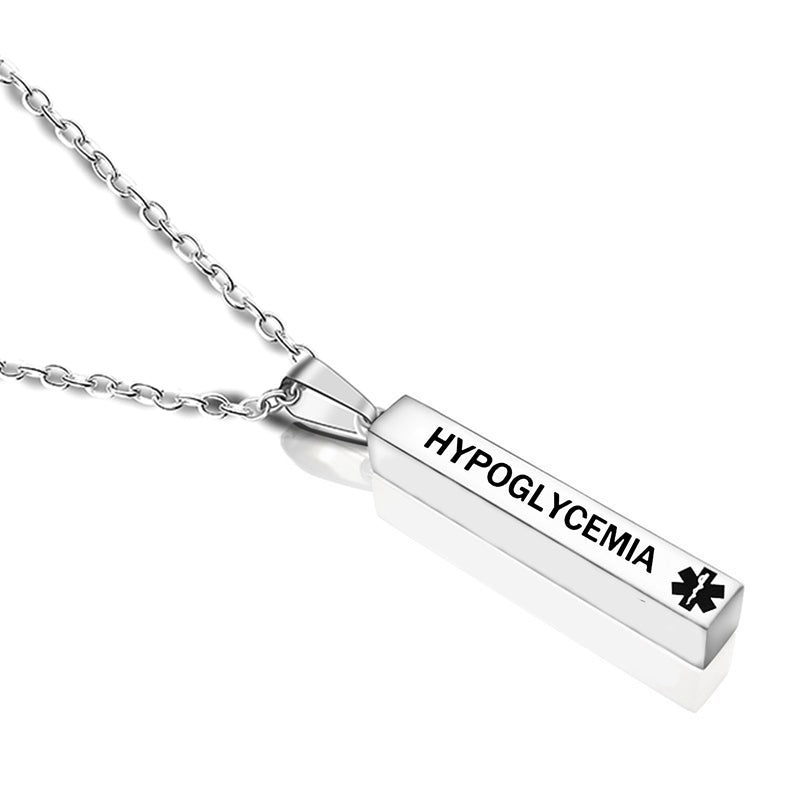 Engraved medical alert necklace 