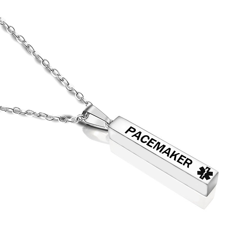 Engraved medical alert necklace 
Pacemaker 
Gift